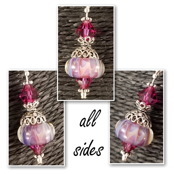 Lampwork Bead and Swarovski Crystal Set - Picture 4 of 9